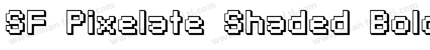 SF Pixelate Shaded Bold字体转换